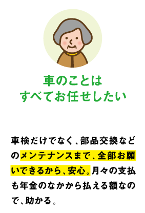 車のことは
すべてお任せしたい